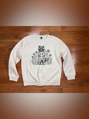 Cottagecore Raccoon Crewneck Sweatshirt